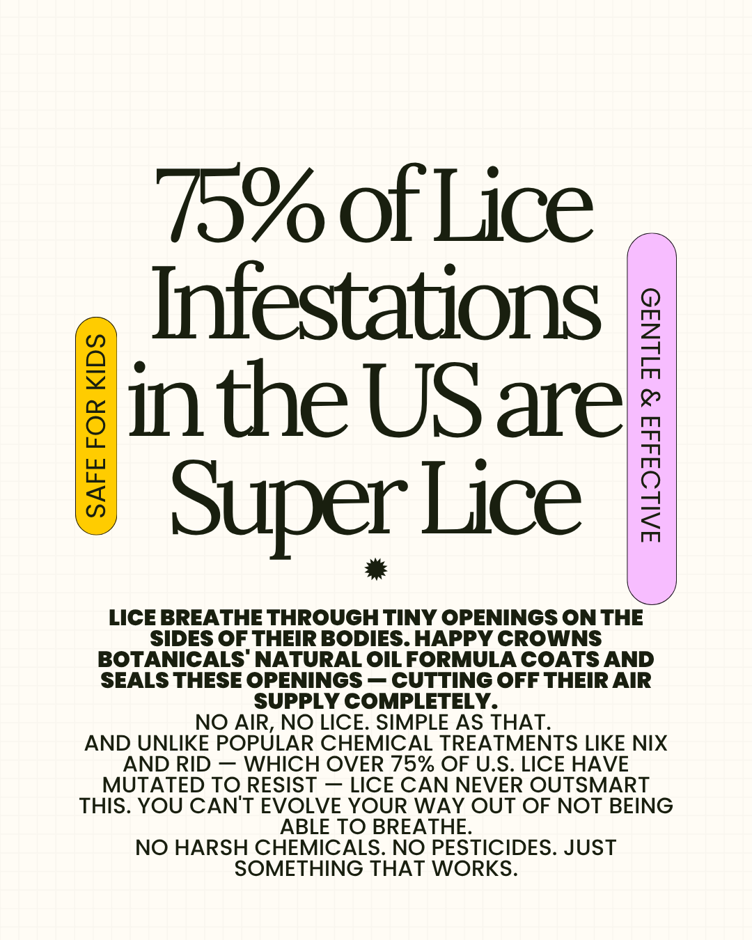 Happy Crown Botanicals Pesticide Free Lice Removal Kit